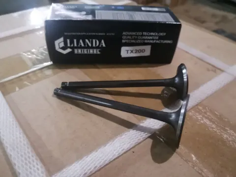 repuesto de moto MOTO71 — VALVULA ADMISION Y ESCAPE TX 200 CUNA CORTA PAR