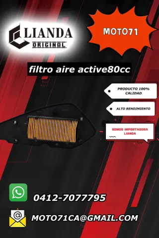 repuesto de moto MOTO71 — filtro aire acrive